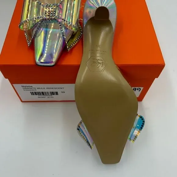 Women’s Nalebe diamanté iridescent mule, size 39 made in Italy